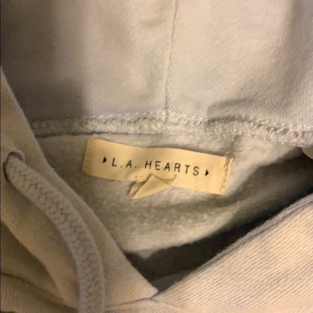 Light blue cropped hoodie - Picture 2 of 3